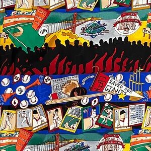 Nicole Miller San Francisco Giants Baseball Scarf Vintage 1994